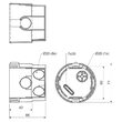 Doza de aparataj, montaj incastrat in zidarie, 73x66mm, Kopos KPR68KA