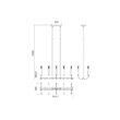 Lustra Konig neagra cu elemente finisate alama, 10xE14/28W, IKN C10 06 12, Incanti