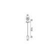 Lustra moderna aurie sferica LED 4.5W/459lm/3000K, OBO 01-2357 Redo