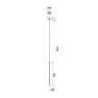 Pendul cu LED SMD, structură din aluminiu vopsită negru mat, dispersor din aluminiu finisat aur roz, ITO 01-2354, Redo