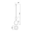 Lustra moderna fumurie abajur sticla 1xE27/42W, Lob 01-2259 Redo