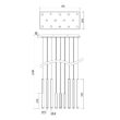 Lustra moderna aurie LED 56W/6048lm/3000K, Madison 01-2054 Redo