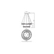 Lustra Oblige moderna aurie cu cristale, dimmabila in 3 pasi, LED 50W/6000lm, 3000K/4000K/6000K, CRI90, IOB PS+M 11, Incanti