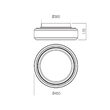Plafoniera moderna 2 dispersoare sticla LED 36W/3000K-4000K, Solera 01-3590 Redo