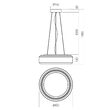 Lustra moderna cu 2 dispersoare de sticla LED 36W/3000K-4000K, Solera 01-3592 Redo