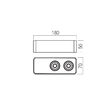 Plafoniera/Spot cafea argintie unghi 36° LED 10W/945lm/3000K, Yuki 01-3690 Redo