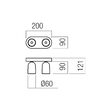Aplica/spot moderna cafenie LED 16W/1656lm/3000K, Kobe 01-3670 Redo