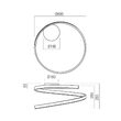 Plafoniera moderna robusta alb mat LED 38W/3000K-4000K-6000K, Scroll 01-4010 Redo