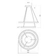 Lustra Iconic alba-alb LED 110W 13242lm/13280lm 3000K/4000K, 01-3920 Redo