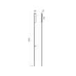 Aplica L=2 m negru mat il. indirect LED 27W/1852lm/3000K, Twig 01-3710 Redo