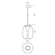 Lustra moderna Drop neagra sticla fumurie LED 15W/1650lm/3000K, 01-3630 Redo