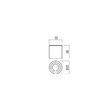 Spot baie IP44 crom dispersor sticla GU10/35W, Prato 01-3352 Redo