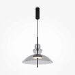 Lustra LED moderna Bangkok neagra abajur gri Ø40cm 12W, Maytoni