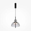 Lustra LED moderna Bangkok neagra rotunda abajur gri Ø25cm 12W, Maytoni