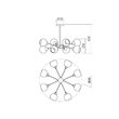Plafoniera moderna bronz antichizat abajururi sticla opal, Pluri 02-977 Smarter