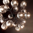 Candelabru look industrial abajururi sticla 18xE27/42W, KEPLER SP18 162478 Ideal Lux
