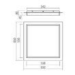 Plafoniera LED moderna negru mat 50W/3200lm 3000K/4000K/6500K, Perimetro 05-985 Smarter