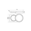 Plafoniera neagra LED 50W/4248lm/3000K/4000K/6000K Combi 01-3372 Smarter
