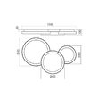 Plafoniera LED moderna auriu mat dimmabila 72W/5898lm 3000K/4000K/6000K, Combi 01-3374 Smarter