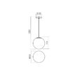 Lustra moderna negru mat abajururi sticla fumurie E14/28W, Boldy 01-3071 Smarter