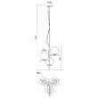 Lustra moderna negru mat abajururi sticla fumurie 3xE14/28W, Boldy 01-3072 Smarter