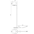 Lampadar modern negru Boldy E14/28W 01-3074 Smarter