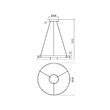 Lustra LED moderna dimmabila 36W/2160lm/3000K, Castle 01-3173 Smarter