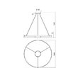 Lustra neagra dimmabila LED 36W/2700lm/3000K Castle 01-3176 Smarter