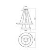 Lustra LED moderna dimmabila 36W/3600lm/3000K, Castle 01-3179 Smarter