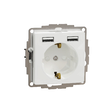 Priza simpla alba 16A 2P+E+2 USB 2.4A obturatoare Sedna Design, Schneider Electric SDD111052