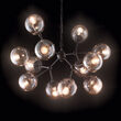 Candelabru look industrial abajururi sticla 12xE27/42W, KEPLER SP12 162201 Ideal Lux