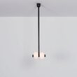 Candelabru modern cu 4 brate din alama masiva si abajururi din sticla opal, Odyssey, B141 SchwungHome