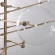 Candelabru modern cu 8 brate din alama masiva si abajururi din sticla suflata, RD 15, B080 Schwunghome