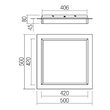 Plafoniera LED moderna negru mat 40W/2160lm 3000K/4000K/6500K, Perimetro 05-979 Smarter
