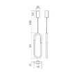 Lustra LED moderna neagra 9W/630lm/3000K, Latium 01-3184 Smarter