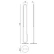 Lampadar LED modern negru 9W/1420lm/3000K, Latium 01-3188 Smarter