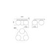 Plafoniera moderna auriu mat abajururi sticla opal 3xE27/42W, Bowling 01-3149 Smarter