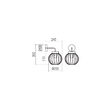 Aplica negru mat lemn natur E27/42W, Trellis 01-3134 Smarter