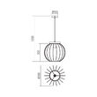 Lustra negru mat lemn natur E27/42W, Trellis 01-3136 Smarter