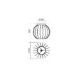 Plafoniera negru mat lemn natur E27/42W, Trellis 01-3135 Smarter