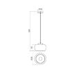 Lustra moderna negru mat abajururi sticla fumurie 1xE27/42W, Croma 01-3066 Smarter