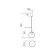 Lustra moderna neagra abajur sticla transparenta E14/28W, Global 01-3164 Smarter