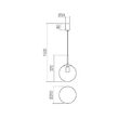 Lustra moderna neagra abajur sticla transparenta E27/28W, Global 01-3166 Smarter