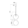 Lustra moderna aurie abajur sticla transparenta E14/42W, Global 01-3167 Smarter