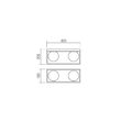 Aplica/Plafoniera negru mat cadru alama abajururi sticla opal 2xE14/28W, Zodiac 01-3054 Smarter
