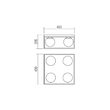 Plafoniera negru mat cadru alama abajururi sticla opal 4xE14/28W, Zodiac 01-3055 Smarter