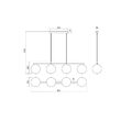 Lustra  moderna auriu mat abajururi sticla opal 4xE27/42W, Bowling 01-3155 Smarter