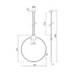 Lustra LED moderna negru mat+alama 20W/2565lm/3000K D64, Atom 01-3107 Smarter