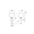 Aplica neagra abajur sticla mata E14/28W Haiku 01-3127 Smarter