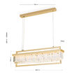 Lustra Prism cristal moderna aurie LED 80W/6400lm/3000K, HL 6-1701/90x17 GOLD Orion